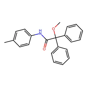2-methoxy-N-(4-methylphenyl)-2,2-diphenylacetamide structure