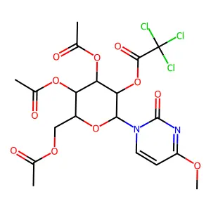 [4,5-diacetyloxy-6- -2- oxan-3-yl]2,2,2-trichloroacetate structure