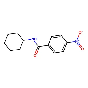 N-cyclohexyl-4-nitrobenzamide structure