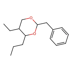 2-Benzyl-5-ethyl-4-propyl-1,3-dioxane structure