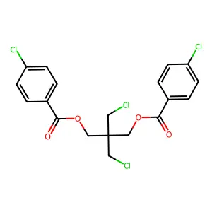 [3-chloro-2-[(4-chlorobenzoyl)oxymethyl]-2-(chloromethyl)propyl] 4-chlorobenzoate structure