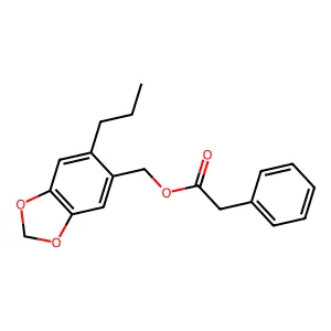 (6-Propyl-1,3-benzodioxol-5-yl)methyl 2-phenylacetate structure