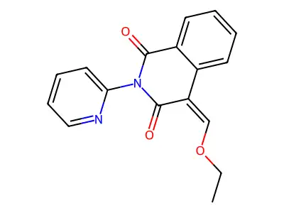 4-(Ethoxymethylidene)-2-(pyridin-2-yl)-1,2,3,4-tetrahydroisoquinoline-1,3-dione structure