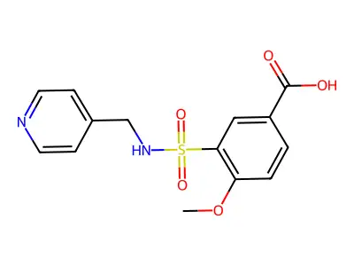 4-Methoxy-3-[(pyridin-4-ylmethyl)sulfamoyl]benzoic acid structure