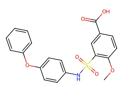 4-methoxy-3-[(4-phenoxyphenyl)sulfamoyl]benzoic Acid structure