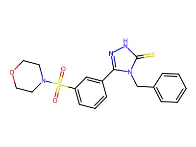4-benzyl-5-[3-(morpholine-4-sulfonyl)phenyl]-4H-1,2,4-triazole-3-thiol structure