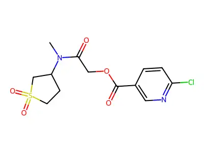 [(1,1-dioxo-1lambda6-thiolan-3-yl)(methyl)carbamoyl]methyl 6-chloropyridine-3-carboxylate structure