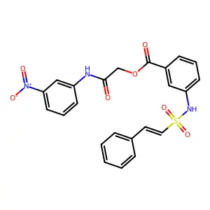 [(3-Nitrophenyl)carbamoyl]methyl 3-(2-phenylethenesulfonamido)benzoate structure
