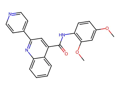 N-(2,4-dimethoxyphenyl)-2-(pyridin-4-yl)quinoline-4-carboxamide structure