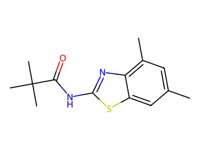 N-(4,6-dimethyl-1,3-benzothiazol-2-yl)-2,2-dimethylpropanamide structure