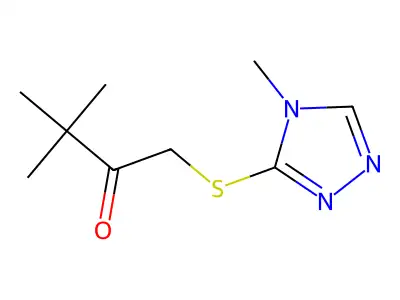 3,3-Dimethyl-1-((4-methyl-4h-1,2,4-triazol-3-yl)thio)butan-2-one structure