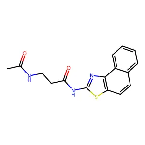 3-acetamido-N-benzo[e][1,3]benzothiazol-2-ylpropanamide structure