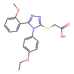 2-{[4-(4-ethoxyphenyl)-5-(2-methoxyphenyl)-4H-1,2,4-triazol-3-yl]sulfanyl}acetic acid structure