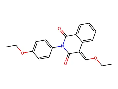 4-(ethoxymethylidene)-2-(4-ethoxyphenyl)-1,2,3,4-tetrahydroisoquinoline-1,3-dione structure