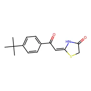 2-[2-(4-Tert-butylphenyl)-2-oxoethylidene]-1,3-thiazolidin-4-one structure