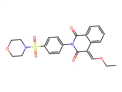 4-(ethoxymethylidene)-2-[4-(morpholine-4-sulfonyl)phenyl]-1,2,3,4-tetrahydroisoquinoline-1,3-dione structure