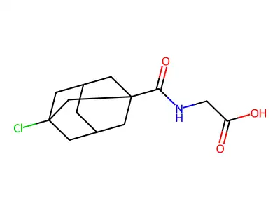 2-[(3-Chloroadamantan-1-yl)formamido]acetic acid structure