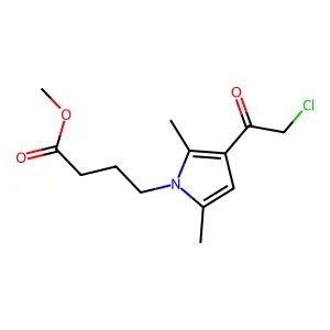 methyl 4-[3-(2-chloroacetyl)-2,5-dimethyl-1H-pyrrol-1-yl]butanoate structure