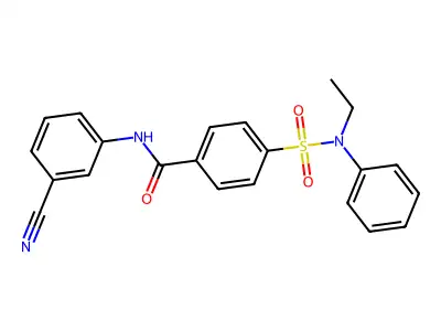 N-(3-cyanophenyl)-4-[ethyl(phenyl)sulfamoyl]benzamide structure