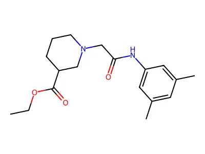 Ethyl 1-[2-(3,5-dimethylanilino)-2-oxoethyl]piperidine-3-carboxylate structure