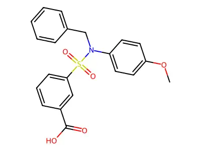 3-[Benzyl(4-methoxyphenyl)sulfamoyl]benzoic acid structure