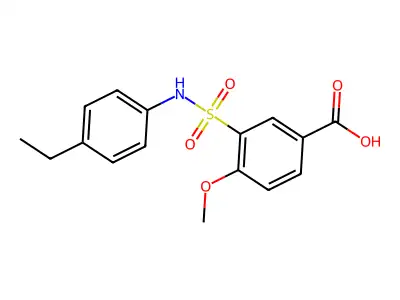 3-[(4-Ethylphenyl)sulfamoyl]-4-methoxybenzoic acid structure