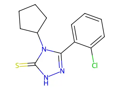 5-(2-chlorophenyl)-4-cyclopentyl-4H-1,2,4-triazole-3-thiol structure