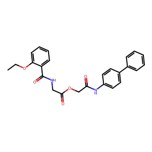 2-[([1,1'-Biphenyl]-4-yl)amino]-2-oxoethyl N-(2-ethoxybenzoyl)glycinate structure