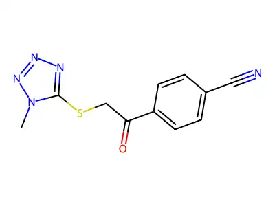 4-(2-((1-Methyl-1h-tetrazol-5-yl)thio)acetyl)benzonitrile structure