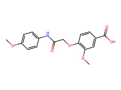 3-Methoxy-4-{[(4-methoxyphenyl)carbamoyl]methoxy}benzoic acid structure
