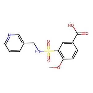 4-Methoxy-3-[(pyridin-3-ylmethyl)sulfamoyl]benzoic acid structure