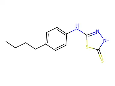 5-(4-Butyl-phenylamino)-[1,3,4]thiadiazole-2-thiol structure