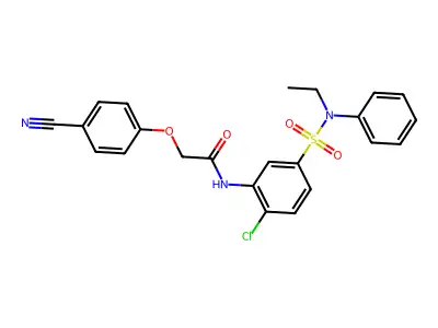 N-[2-Chloro-5-[(ethylphenylamino)sulfonyl]phenyl]-2-(4-cyanophenoxy)acetamide structure