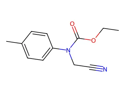ethyl N-(cyanomethyl)-N-(4-methylphenyl)carbamate structure