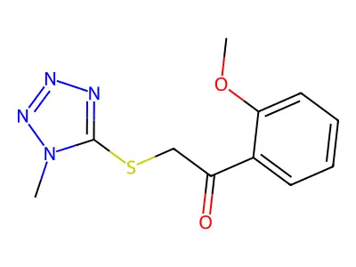 1-(2-Methoxyphenyl)-2-((1-methyl-1h-tetrazol-5-yl)thio)ethan-1-one structure
