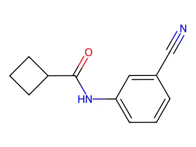 N-(3-cyanophenyl)cyclobutanecarboxamide structure
