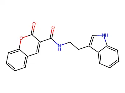 N-[2-(1H-indol-3-yl)ethyl]-2-oxo-2H-chromene-3-carboxamide structure