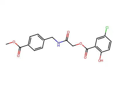 [2-[(4-Methoxycarbonylphenyl)methylamino]-2-oxoethyl] 5-chloro-2-hydroxybenzoate structure