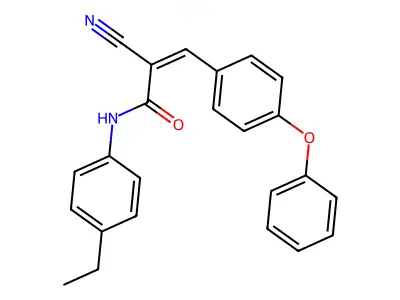2-cyano-N-(4-ethylphenyl)-3-(4-phenoxyphenyl)prop-2-enamide structure
