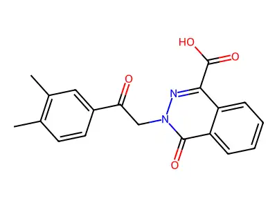 3-[2-(3,4-Dimethylphenyl)-2-oxoethyl]-4-oxophthalazine-1-carboxylic acid structure