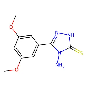 4-amino-5-(3,5-dimethoxyphenyl)-4H-1,2,4-triazole-3-thiol structure