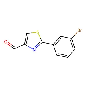 2-(3-Bromophenyl)-1,3-thiazole-4-carbaldehyde structure
