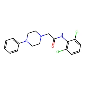 N-(2,6-dichlorophenyl)-2-(4-phenylpiperazin-1-yl)acetamide structure