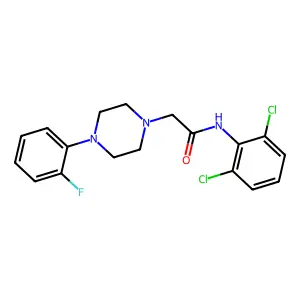 N-(2,6-dichlorophenyl)-2-[4-(2-fluorophenyl)piperazin-1-yl]acetamide structure