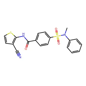 N-(3-cyanothiophen-2-yl)-4-[methyl(phenyl)sulfamoyl]benzamide structure