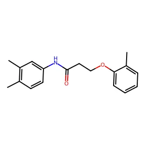 N-(3,4-dimethylphenyl)-3-(2-methylphenoxy)propanamide structure
