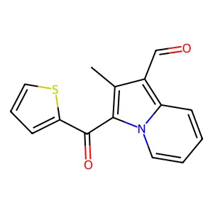 2-Methyl-3-(thiophene-2-carbonyl)-indolizine-1-carbaldehyde structure