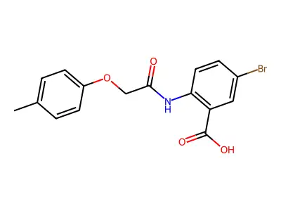 5-Bromo-2-{[(4-methylphenoxy)acetyl]amino}benzoic acid structure