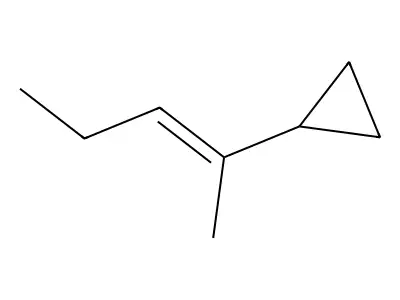 Cyclopropane, (1-methyl-1-butenyl)- structure