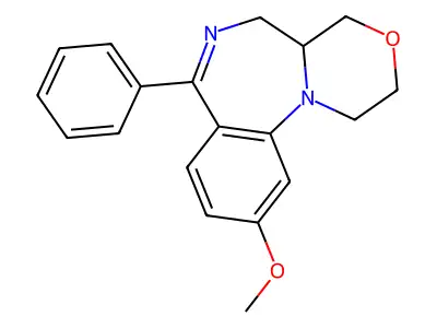 4H-(1,4)Oxazino(4,3-a)(1,4)benzodiazepine, 1,2,4a,5-tetrahydro-10-methoxy-7-phenyl- structure